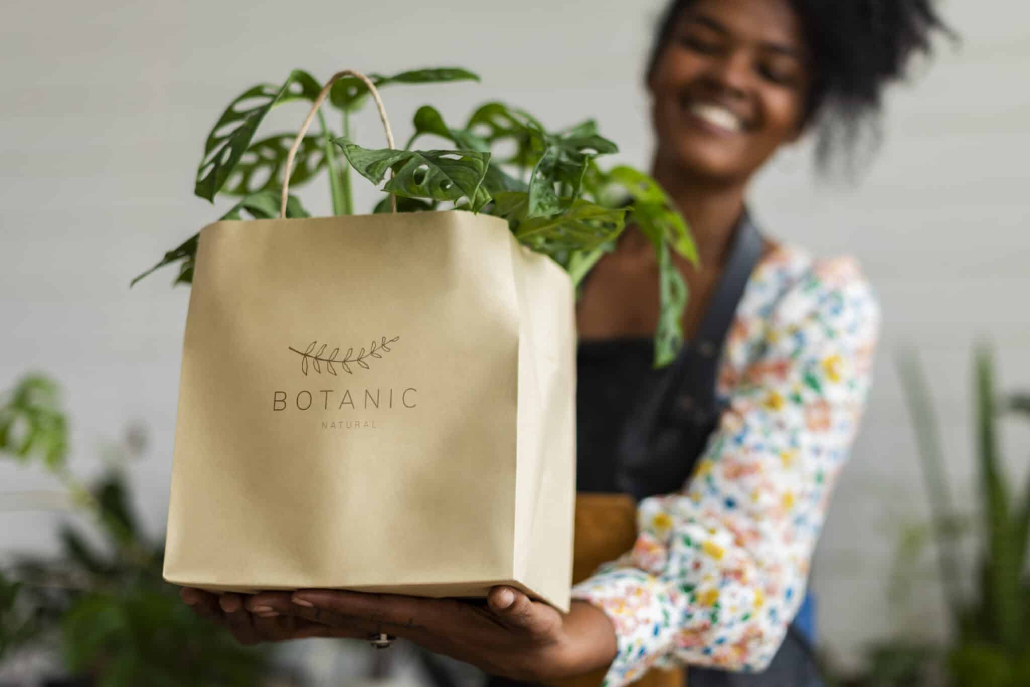 Sac écologique pour magasin de plantes